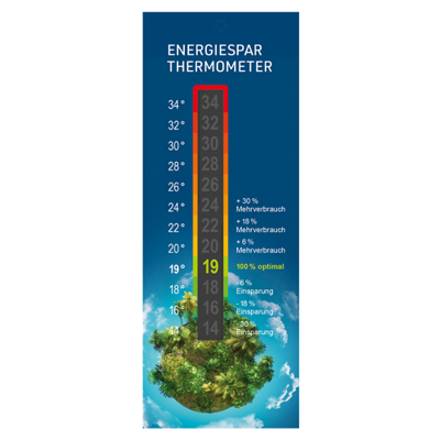 Energiesparthermometer 60X160 19Grad 500