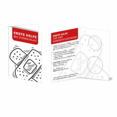 Steinschlag Klappkarte Hoch